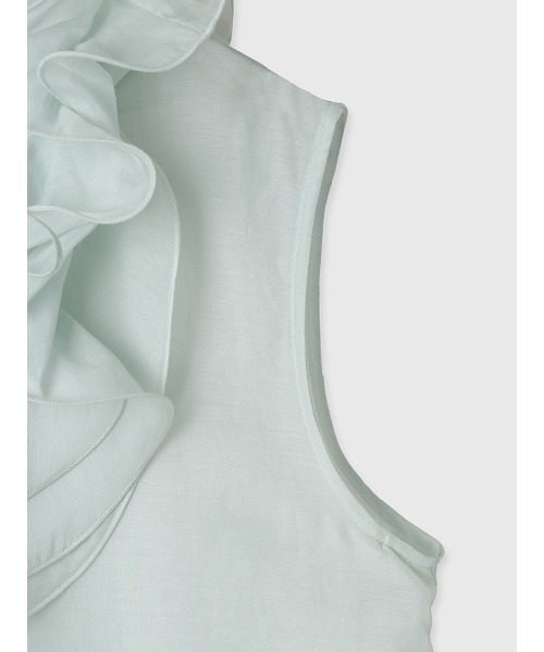 anuans（アニュアンス）の「シルクブレンドラッフルブラウス（シャツ/ブラウス・レディース・ブラック/ホワイト/ミント・FREE）」の7枚目の写真