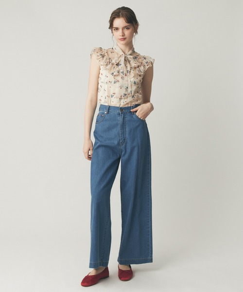 DEICY（デイシー）の「シアーシフォンフラワーブラウス（シャツ/ブラウス・レディース・ピンク/アイボリー・FREE）」の5枚目の写真