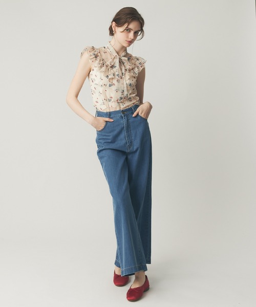 DEICY（デイシー）の「シアーシフォンフラワーブラウス（シャツ/ブラウス・レディース・ピンク/アイボリー・FREE）」の6枚目の写真