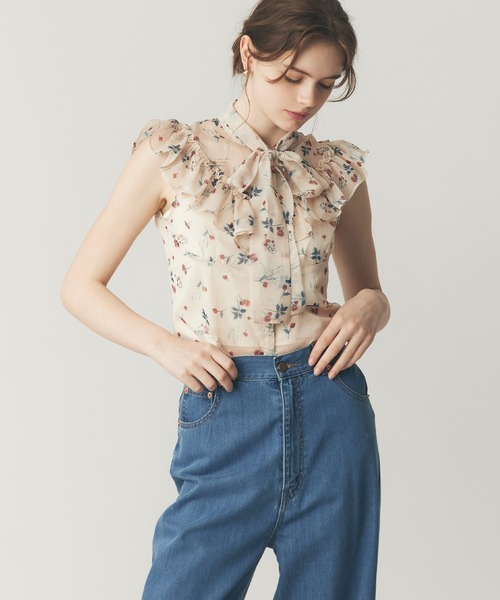 DEICY（デイシー）の「シアーシフォンフラワーブラウス（シャツ/ブラウス・レディース・ピンク/アイボリー・FREE）」の9枚目の写真