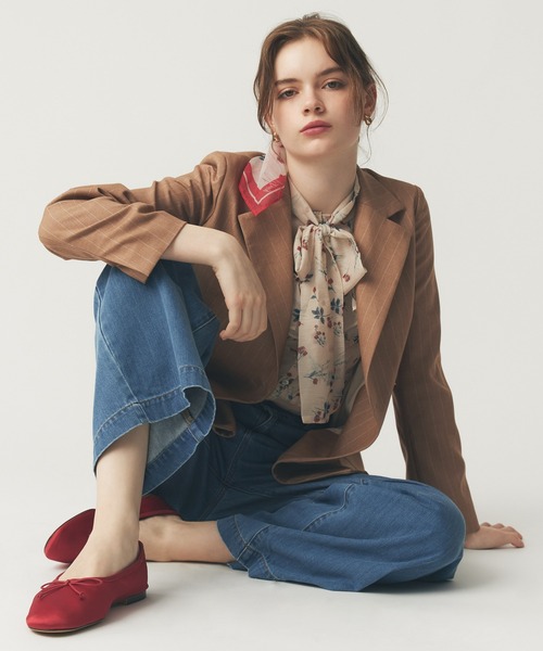 DEICY（デイシー）の「シアーシフォンフラワーブラウス（シャツ/ブラウス・レディース・ピンク/アイボリー・FREE）」の4枚目の写真