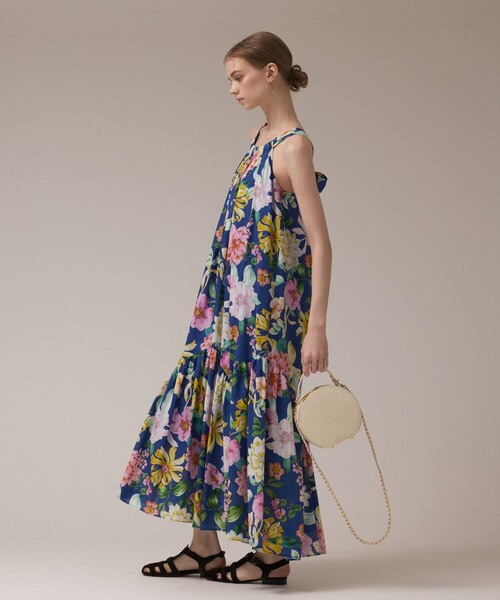 新品タグ付き 2025✨グレースコンチネンタルフラワープリントカフタンドレス フラワープリントカフタンドレス / GRACE CONTINENTAL | GRACE