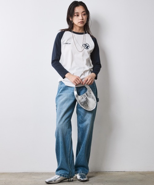 CHIC STYLE（シックスタイル）の「ペインターデニムパンツ＜大きいサイズ有＞シックスタイル（デニムパンツ・レディース・ネイビー系/ブルー系・88/84/76/73/80/122/114/106/98/96/92）」の12枚目の写真