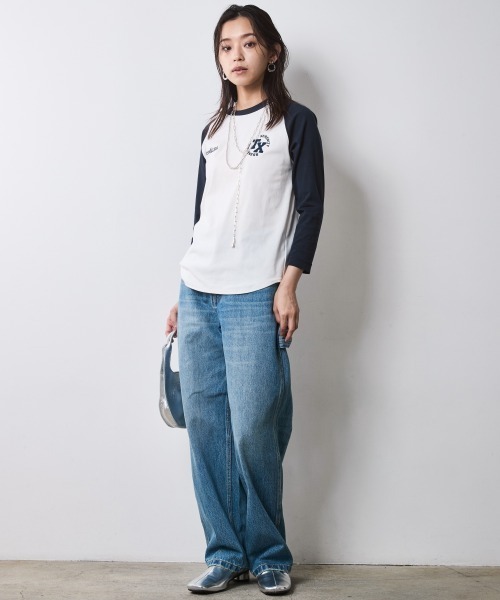 CHIC STYLE（シックスタイル）の「ペインターデニムパンツ＜大きいサイズ有＞シックスタイル（デニムパンツ・レディース・ネイビー系/ブルー系・88/84/76/73/80/122/114/106/98/96/92）」の13枚目の写真