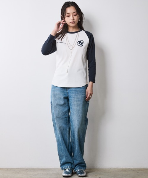 CHIC STYLE（シックスタイル）の「ペインターデニムパンツ＜大きいサイズ有＞シックスタイル（デニムパンツ・レディース・ネイビー系/ブルー系・88/84/76/73/80/122/114/106/98/96/92）」の14枚目の写真