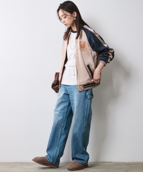 CHIC STYLE（シックスタイル）の「ペインターデニムパンツ＜大きいサイズ有＞シックスタイル（デニムパンツ・レディース・ネイビー系/ブルー系・88/84/76/73/80/122/114/106/98/96/92）」の17枚目の写真