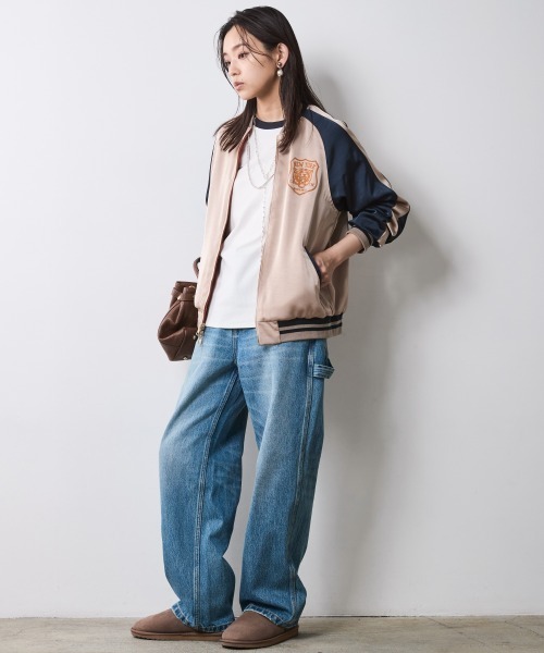 CHIC STYLE（シックスタイル）の「ペインターデニムパンツ＜大きいサイズ有＞シックスタイル（デニムパンツ・レディース・ネイビー系/ブルー系・88/84/76/73/80/122/114/106/98/96/92）」の18枚目の写真