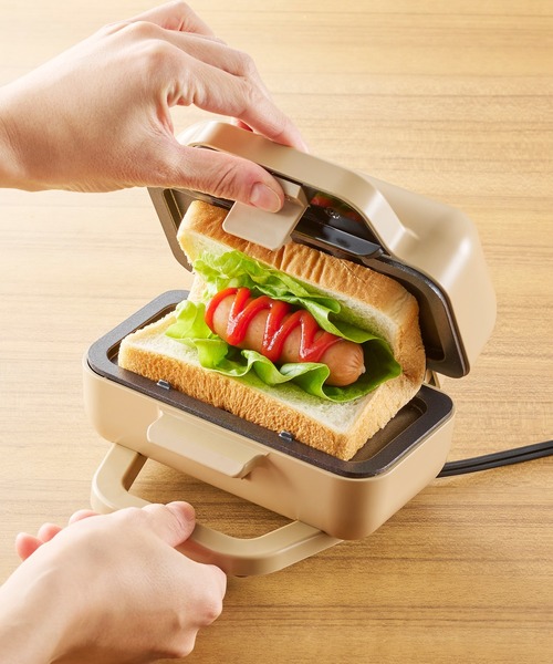 CUTENSIL/キューテンシル】ハーフホットサンドメーカー（キッチン家電