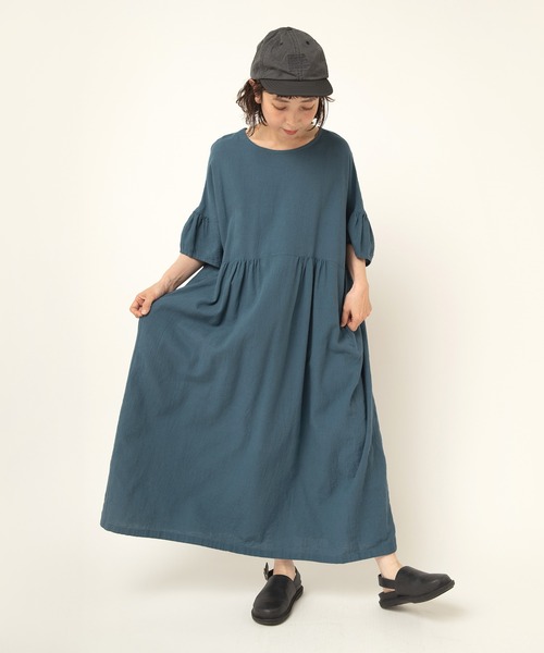 セール】D1677 コットンリネンビエラヴィンテージワンピース  