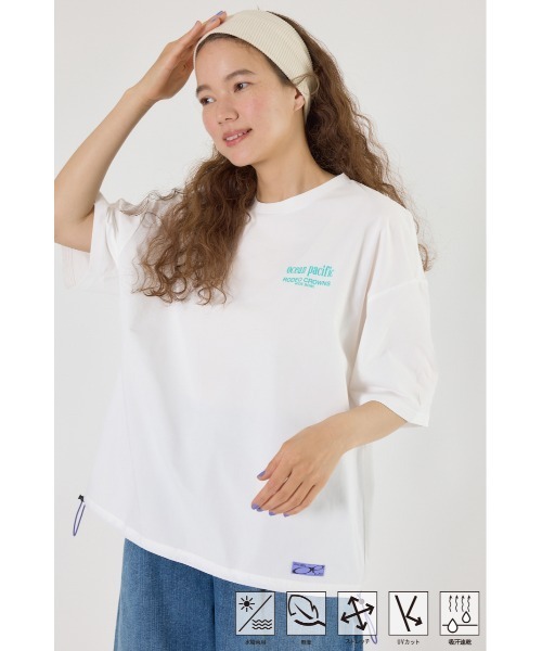 RODEO CROWNS WIDE BOWL(ロデオクラウンズワイドボウル)の「(OP)ラッシュガード Tシャツ(Tシャツ/カットソー・レディース・パープル/ブラック/オフホワイト・FREE)」の2枚目の写真