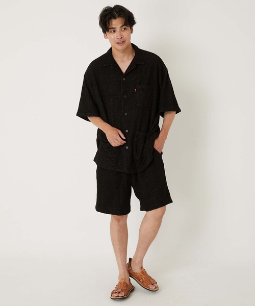 HOLLYWOOD RANCH MARKET(ハリウッドランチマーケット)の「ピグメントプリント ダブルニットパイル イージー ショートパンツ(その他パンツ・メンズ・ブラック/ホワイト・M/S/XL/L)」の16枚目の写真