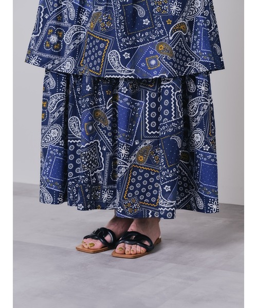 DOLLUPOOPS（ドールアップウップス）の「【ZOZO限定商品】デニム×柄ティアードスカート（デニムスカート・レディース・ネイビー/アイボリー・38）」の19枚目の写真