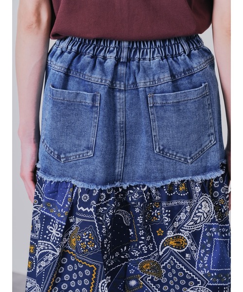 DOLLUPOOPS（ドールアップウップス）の「【ZOZO限定商品】デニム×柄ティアードスカート（デニムスカート・レディース・ネイビー/アイボリー・38）」の21枚目の写真