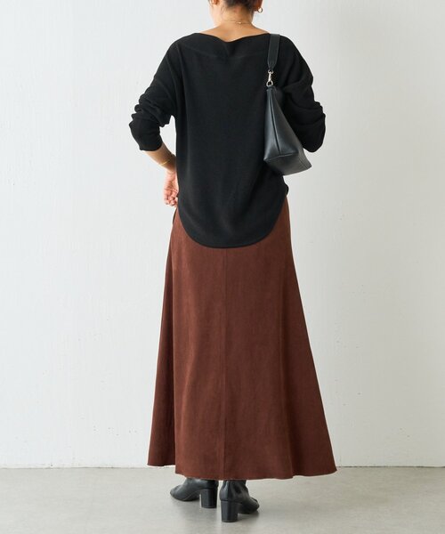 BEARDSLEY（ビアズリー）の「トロミボートネックニット（ニット/セーター・レディース・カーキ/ブラック・FREE）」の17枚目の写真