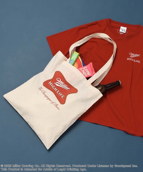 GLOBAL WORK（グローバルワーク）の「Beer＊プリントトート/571654（トートバッグ・レディース・ホワイト系その他2/ホワイト系その他/レッド/ダークネイビー・ONE SIZE）」の5枚目の写真