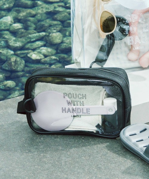 セール】【トラベル・レジャーにも】CLEARMESHハンドルポーチ / 492346