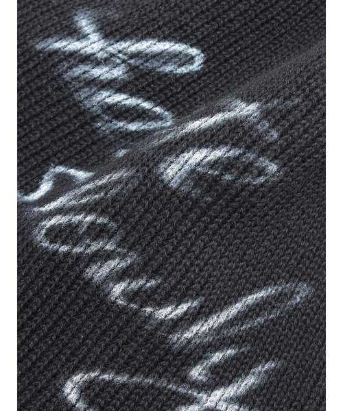 EMODA（エモダ）の「グラフィックプリントビーニー（ニットキャップ/ビーニー・レディース・ブラック/ブラウン・FREE）」の6枚目の写真