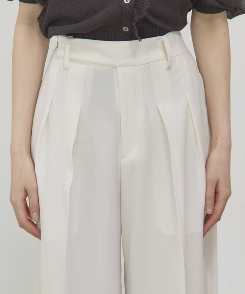 THE PERMANENT EYE(ザパーマネントアイ)の「【THE TOKYO/ザトウキョウ】2way Tuck Pants/2WAYタックパンツ(その他パンツ・レディース・ベージュ/ネイビー/ホワイト・36/38)」の16枚目の写真