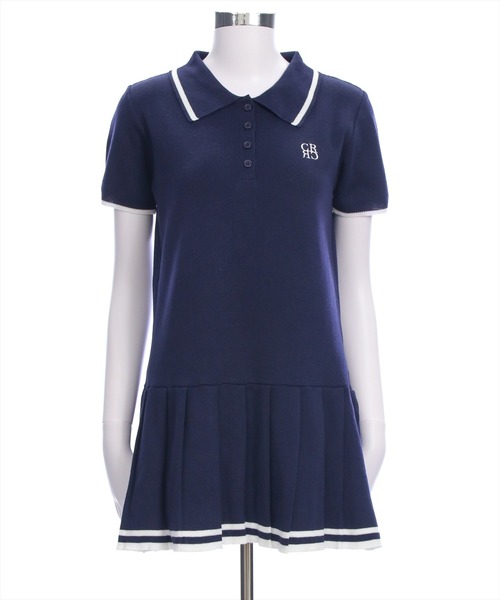 ポロデザイン プリーツミニ アレンジワンピース ポロミニプリーツOP|ems excite | RETRO GIRL ONLINE STORE