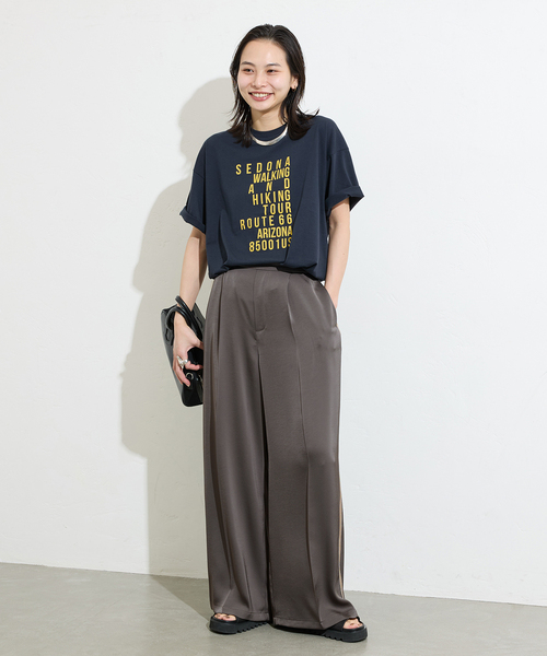detente しゅあんさん サテンパンツ detente しゅあんさん サテンパンツ anukePiping Satin Pants