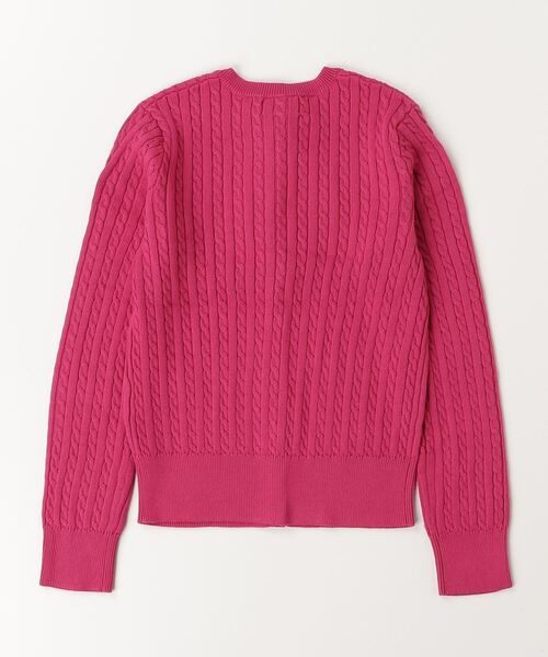 POLO RALPH LAUREN CHILDRENSWEAR(ポロ ラルフ ローレン チルドレンズウェア)の「ミニケーブル コットン カーディガン(カーディガン/ボレロ・キッズ・ピンク・M/L/XL/S)」の2枚目の写真