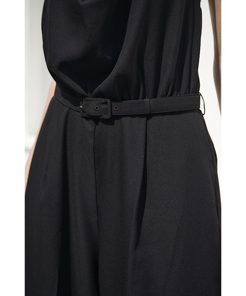 estella.k エステラk ジャンプスーツ　サロペット　オールインワン セール】Helena Belted Jumpsuit ホルタ―ドレープジャンプスーツ