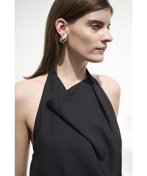 Estella.K(エステラケー)の「Helena Belted Jumpsuit ホルタ―ドレープジャンプスーツ(サロペット/オーバーオール・レディース・ライトグリーン/ブラック・FREE)」の10枚目の写真