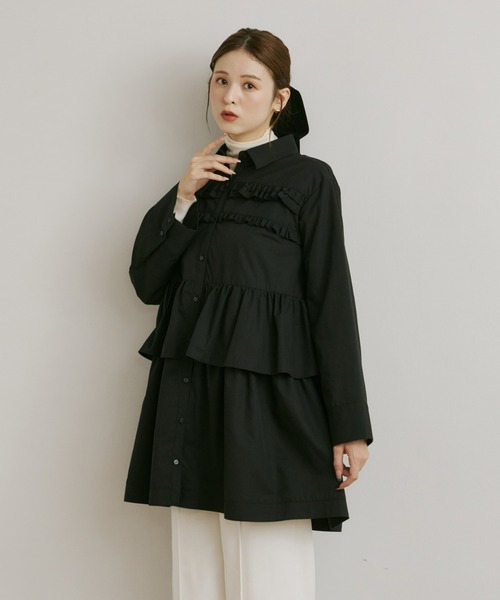 セール】フリルチュニックワンピース（ワンピース）｜Olu.（オルドット