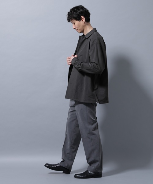 NANO universe（ナノユニバース）の「ALWAYS EASY ワンタックスラックス（スラックス・メンズ・ブラック/ライトベージュ/ダークブラウン/チャコール・L/M/S/XL）」の9枚目の写真