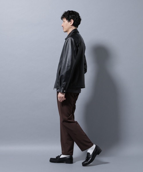 NANO universe（ナノユニバース）の「ALWAYS EASY ワンタックスラックス（スラックス・メンズ・ブラック/ライトベージュ/ダークブラウン/チャコール・L/M/S/XL）」の22枚目の写真