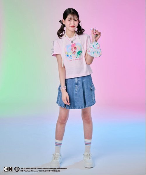 mezzo piano Junior（メゾピアノジュニア）の「【The Powerpuff Girls】　ハートポーチ（バックパック/リュック・キッズ・カラフル・F）」の2枚目の写真