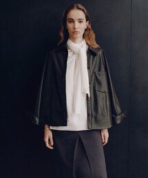 ブラウン フェイクレザーシャツジャケット フェイクレザー ジャケット - ブラウン | ZARA Japan / 日本
