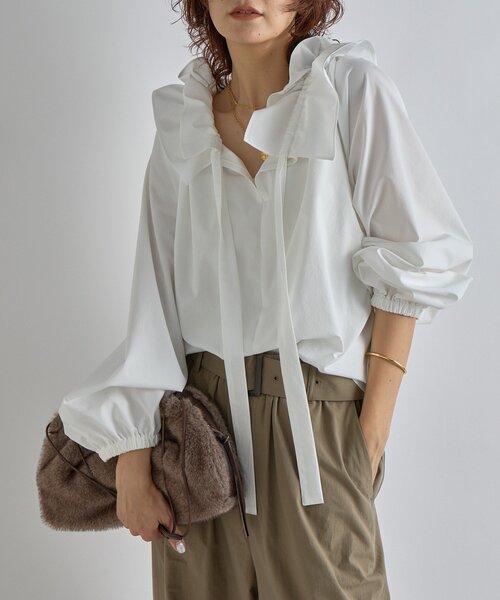 リバイバル】ドロストフリルカラーブラウス（シャツ/ブラウス）｜RIVE