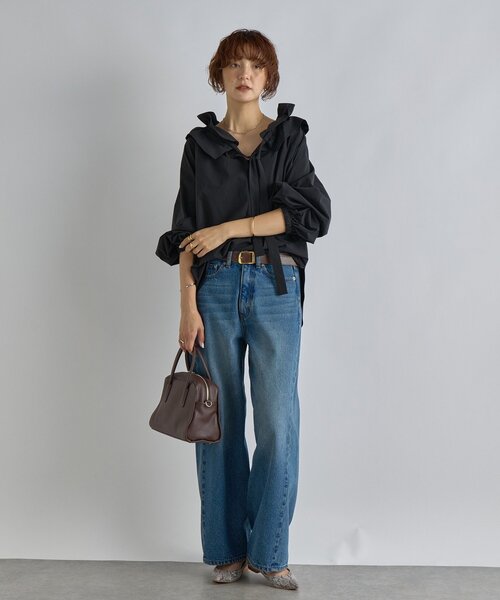 セール】【リバイバル】ドロストフリルカラーブラウス（シャツ