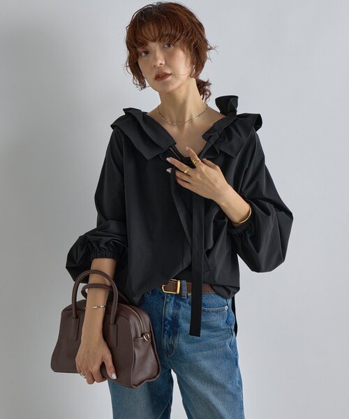 RIVE DROITE ブラウス リバイバル】ドロストフリルカラーブラウス（シャツ/ブラウス）｜RIVE