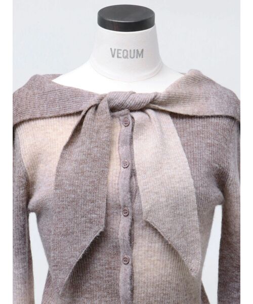 VEQUM(VEQUM)の「【VEQUM】FOODIE KNIT TOP(ニット/セーター・レディース・アイボリー/その他/ブラック・FREE)」の11枚目の写真