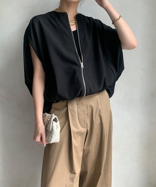 DouDou(ドゥドゥ)の「【WEB限定】サークルドレープベスト(ベスト・レディース・グレー/ブラック・FREE)」の10枚目の写真