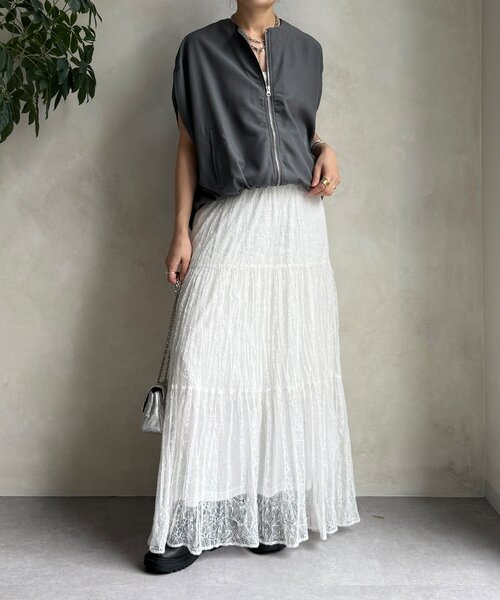 DouDou(ドゥドゥ)の「【WEB限定】サークルドレープベスト(ベスト・レディース・グレー/ブラック・FREE)」の12枚目の写真