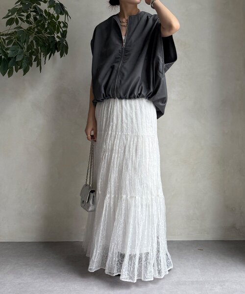 DouDou(ドゥドゥ)の「【WEB限定】サークルドレープベスト(ベスト・レディース・グレー/ブラック・FREE)」の15枚目の写真