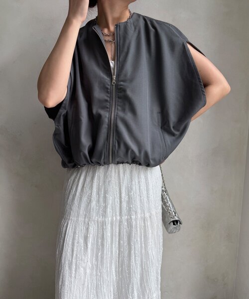 DouDou(ドゥドゥ)の「【WEB限定】サークルドレープベスト(ベスト・レディース・グレー/ブラック・FREE)」の19枚目の写真