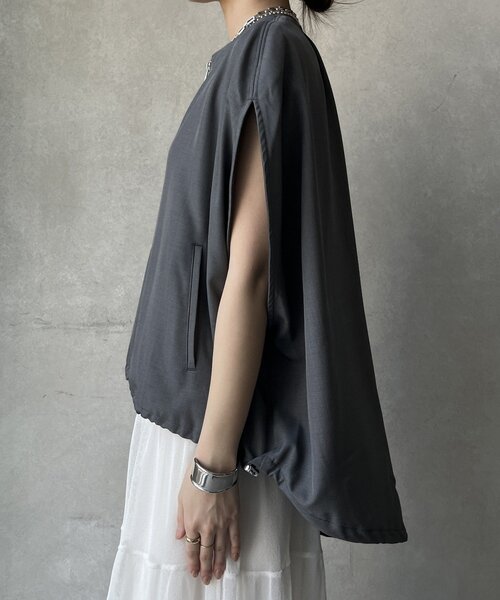 DouDou(ドゥドゥ)の「【WEB限定】サークルドレープベスト(ベスト・レディース・グレー/ブラック・FREE)」の22枚目の写真