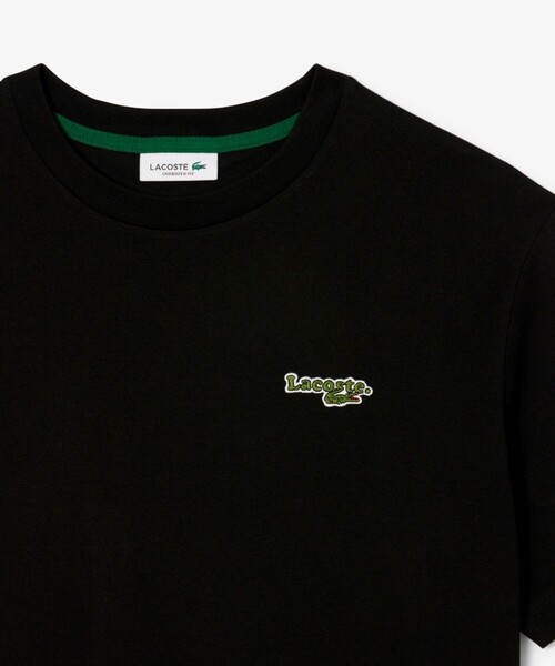 LACOSTE(ラコステ)の「ネーム&ワニロゴパッチオーバーサイズ半袖Tシャツ(Tシャツ/カットソー・レディース・イエロー/ブラック・38/40/34/36)」の12枚目の写真