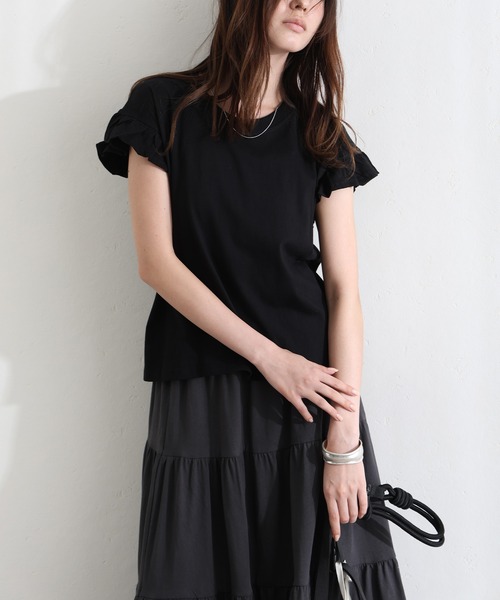 ElegChic（エレグシック）の「3段 ティアード マキシ スカート （スカート・レディース・チャコールグレー/ブラック/ベージュ・4L/XL/M）」の10枚目の写真