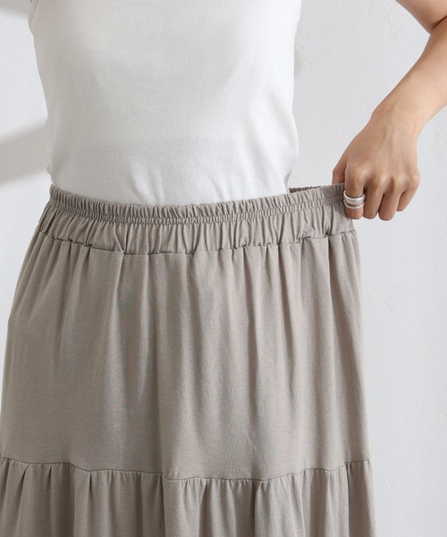 ElegChic（エレグシック）の「3段 ティアード マキシ スカート （スカート・レディース・チャコールグレー/ブラック/ベージュ・4L/XL/M）」の17枚目の写真