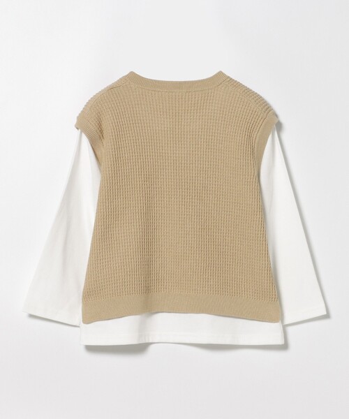 BEAMS mini(ビームスミニ)の「ニットベスト&ロングスリーブ Tシャツ セット 2025FW(90~150cm)(Tシャツ/カットソー・キッズ・グリーン系その他5/ベージュ・90/100/110/120/130/140/150)」の14枚目の写真