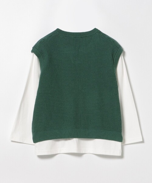 BEAMS mini(ビームスミニ)の「ニットベスト&ロングスリーブ Tシャツ セット 2025FW(90~150cm)(Tシャツ/カットソー・キッズ・グリーン系その他5/ベージュ・90/100/110/120/130/140/150)」の20枚目の写真