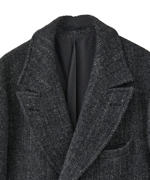 ヴィンテージツイードダブルブレステッドコート（チェスターコート