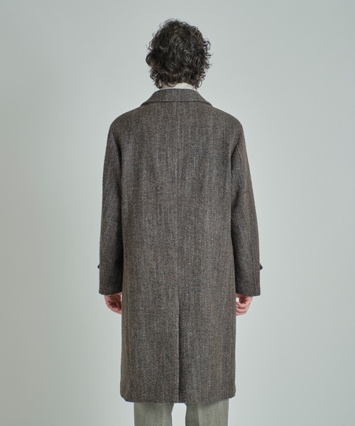 MEN'S BIGI（メンズビギ）の「ヴィンテージツイードダブルブレステッドコート（チェスターコート・メンズ・ブラウン/グレー・02/03）」の4枚目の写真