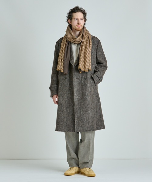 MEN'S BIGI（メンズビギ）の「ヴィンテージツイードダブルブレステッドコート（チェスターコート・メンズ・ブラウン/グレー・02/03）」の6枚目の写真