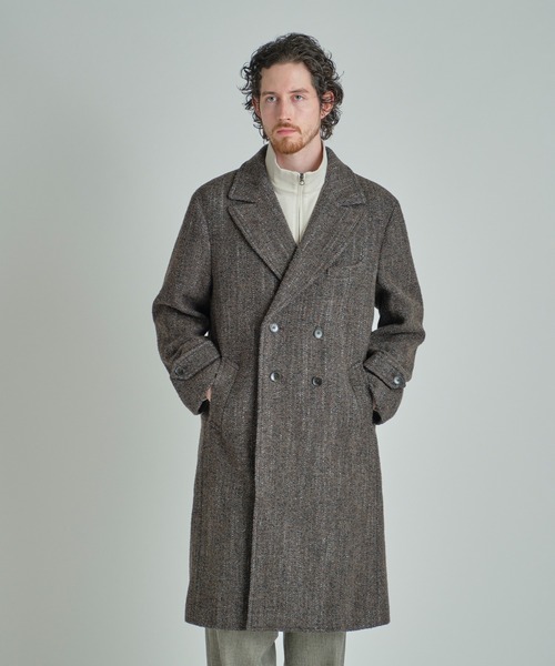 ヴィンテージツイードダブルブレステッドコート
